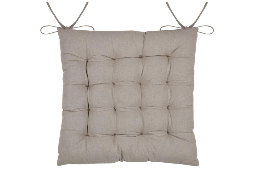 Poduszka na krzesło HEMERA 38x38 Positive Vibes Only boho beżowa troczkami 1024579