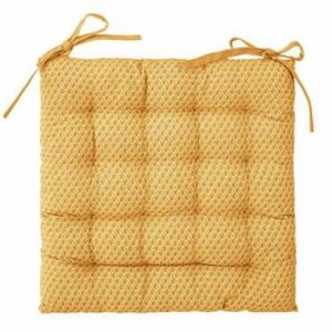 PODUSZKA NA KRZESŁO kwadratowa 38cm żółta z bawełny pikowana 179863 PODUSZKA NA KRZESŁO kwadratowa 38cm żółta z bawełny pikowana 179863