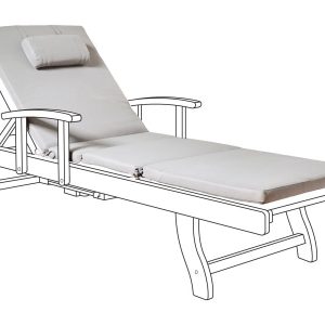 Poduszka na krzesło ogrodowe TOSCANA/JAVA/AMANTEA PREMIUM 188×59 cm Szara 727510 Poduszka na krzesło ogrodowe TOSCANA/JAVA/AMANTEA PREMIUM 188×59 cm Szara 727510