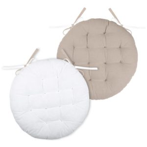 Poduszka na krzesło okrągła DUO, wiązana, 100% bawełny, Ø 38 cm 739225 Poduszka na krzesło okrągła DUO, wiązana, 100% bawełny, Ø 38 cm 739225