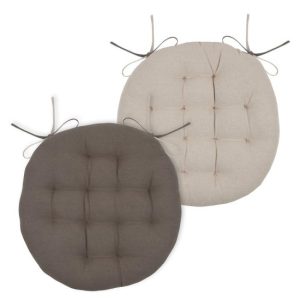 Poduszka na krzesło okrągła DUO, wiązana, 100% bawełny, Ø 38 cm 701439 Poduszka na krzesło okrągła DUO, wiązana, 100% bawełny, Ø 38 cm 701439