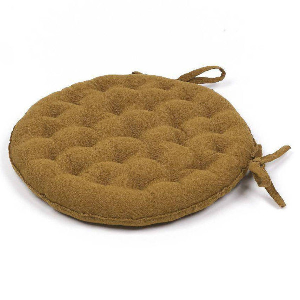 Poduszka na krzesło okrągła Secession, bawełniana, Ø 37 cm 224621