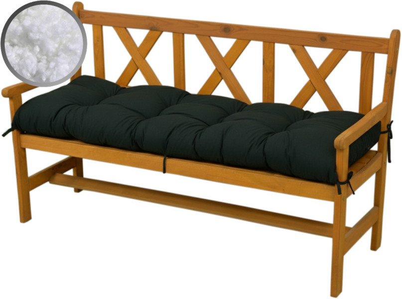 Poduszka Na Ławkę Ogrodową Bono 160 Cm 934 czarny 939863