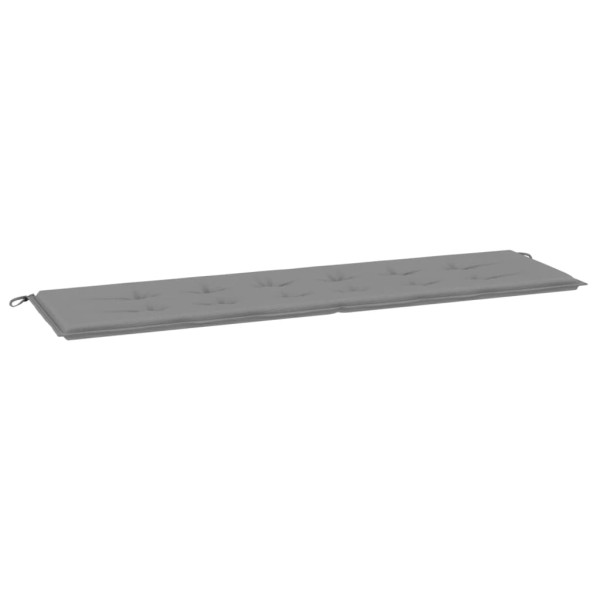 Poduszka na ławkę Szary 180 x 50 x 3 cm Tkanina vidaXL 440002