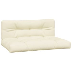 Poduszka na paletę Kremowy 120 x 80 x 12 cm Tkanina vidaXL 439979 Poduszka na paletę Kremowy 120 x 80 x 12 cm Tkanina vidaXL 439979