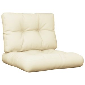 Poduszka na paletę Kremowy 60 x 60 x 12 cm Tkanina vidaXL 439949 Poduszka na paletę Kremowy 60 x 60 x 12 cm Tkanina vidaXL 439949