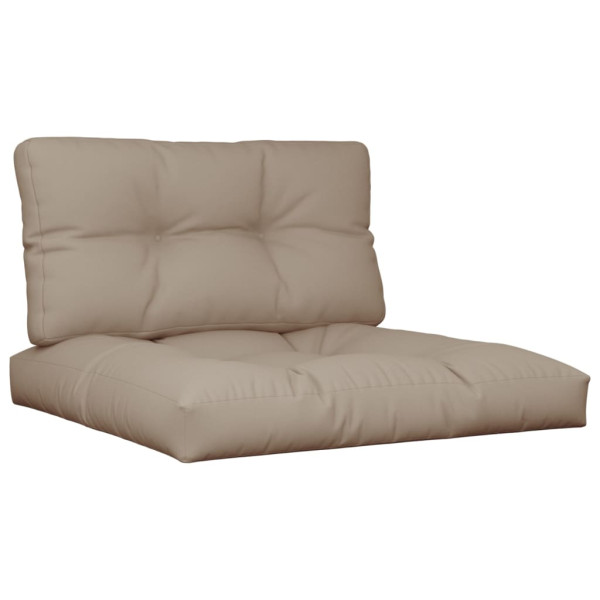 Poduszka na paletę Taupe 80 x 80 x 12 cm Tkanina vidaXL 439864