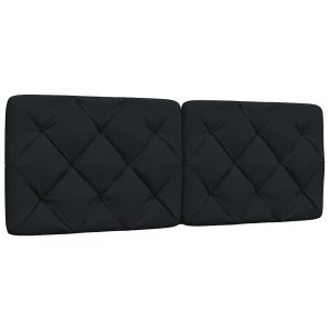 Poduszka na wezgłowie Czarny 120 cm Tkanina vidaXL 497328 Poduszka na wezgłowie Czarny 120 cm Tkanina vidaXL 497328