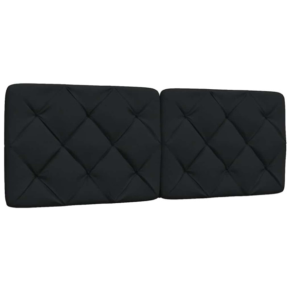 Poduszka na wezgłowie Czarny 120 cm Tkanina vidaXL 497328