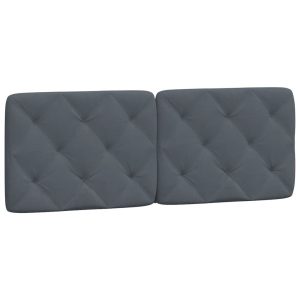 Poduszka na wezgłowie Szary 120 cm Aksamit vidaXL 497461 Poduszka na wezgłowie Szary 120 cm Aksamit vidaXL 497461