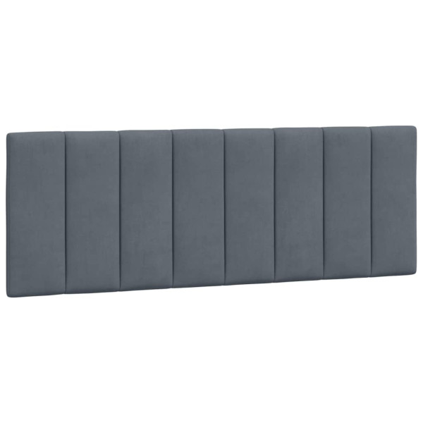 Poduszka na wezgłowie Szary 120 cm Aksamit vidaXL 497496
