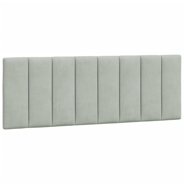 Poduszka na wezgłowie Szary 120 cm Aksamit vidaXL 497367