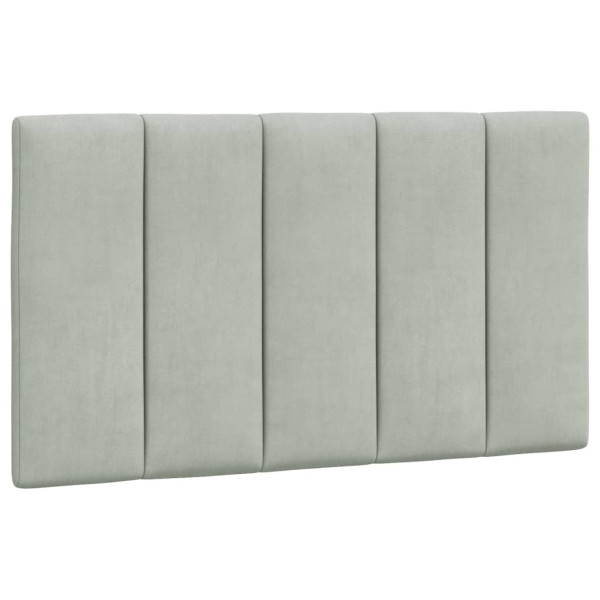 Poduszka na wezgłowie Szary 80 cm Aksamit vidaXL 497286