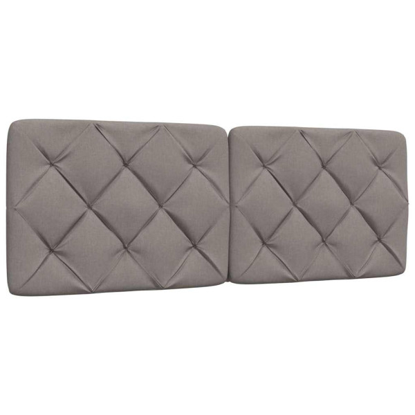 Poduszka na wezgłowie Taupe 140 cm Tkanina vidaXL 497122