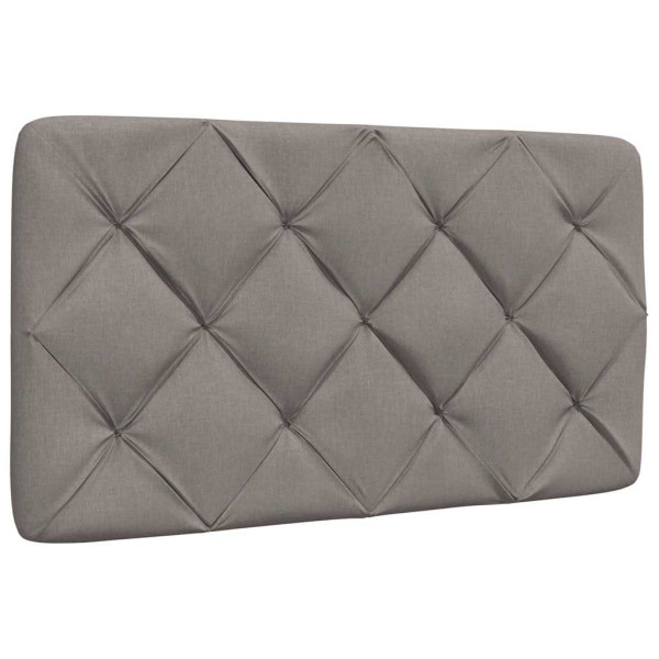 Poduszka na wezgłowie Taupe 90 cm Tkanina vidaXL 497620
