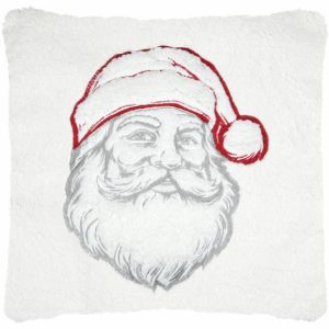 Poduszka Noel poliester biało-czerwony Mikołaj 807327