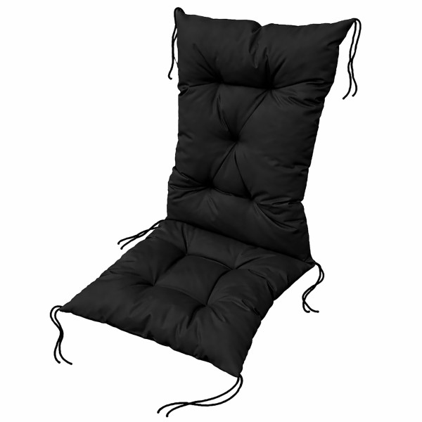 Poduszka Ogrodowa Na Krzesło Leżak 50X50X80 Czarna Codura Pvc 1016077