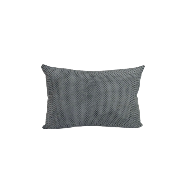 Poduszka ozdobna 60x40 Zefir dot Ciemny szary Velvet 1016059
