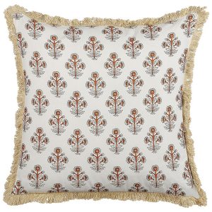 Poduszka ozdobna w kwiaty 45×45 cm biała 64530 Poduszka ozdobna w kwiaty 45×45 cm biała 64530