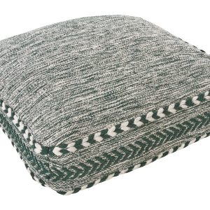 Poduszka podłogowa 60x60x12 cm zielono-biała 76602 Poduszka podłogowa 60x60x12 cm zielono-biała 76602