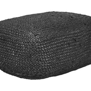 Poduszka podłogowa juta 70 x 40 x 20 cm czarna 717047 Poduszka podłogowa juta 70 x 40 x 20 cm czarna 717047