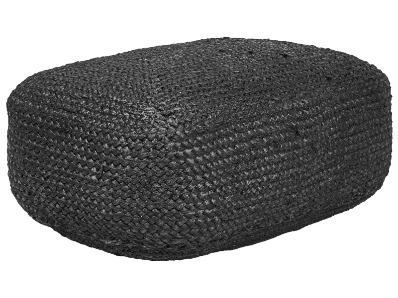 Poduszka podłogowa juta 70 x 40 x 20 cm czarna 717047