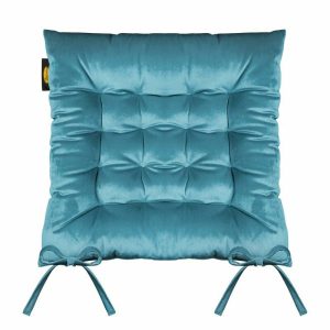 Poduszka siedzisko Velvet 16 40x40x8 turkusowa ciemna welur wiązana 1026716 Poduszka siedzisko Velvet 16 40x40x8 turkusowa ciemna welur wiązana 1026716