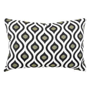 Poduszka Twisted Lime żakardowa 58×38 cm biało-czarna 677430 Poduszka Twisted Lime żakardowa 58×38 cm biało-czarna 677430