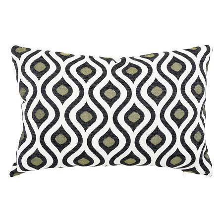 Poduszka Twisted Lime żakardowa 58x38 cm biało-czarna 677430
