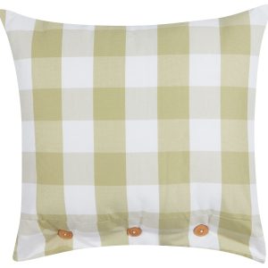 Poduszka w kratkę zielona 45 x 45 cm 282925 Poduszka w kratkę zielona 45 x 45 cm 282925