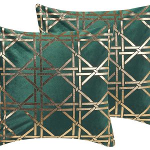 Poduszki dekoracyjne 2 szt 45×45 zielone 64024 Poduszki dekoracyjne 2 szt 45×45 zielone 64024