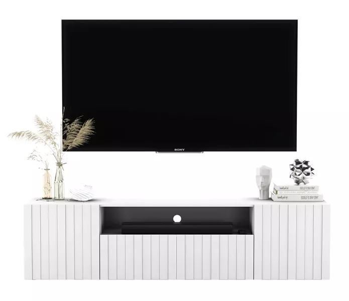 Podwieszana szafka rtv z lamelami - Tivro 708130
