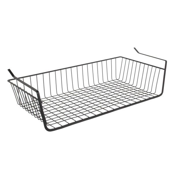 Podwieszany KOSZ PODPÓŁKOWY L czarny metalowy 50x26 cm 576248
