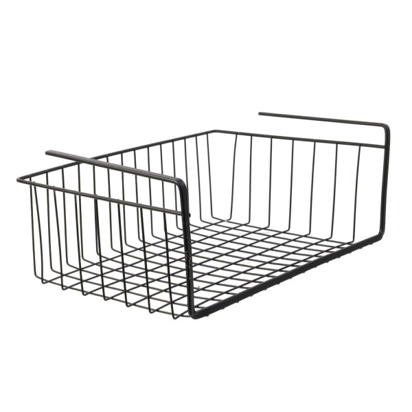 Podwieszany KOSZ PODPÓŁKOWY M czarny metalowy 40x26 cm 576246