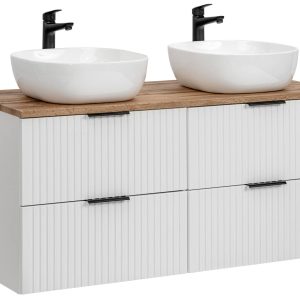 Podwójna Szafka 60 cm ADEL WHITE z umywalką SMILE 154204