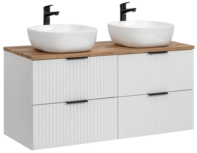 Podwójna Szafka 60 cm ADEL WHITE z umywalką SMILE 154204