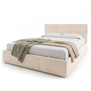 Podwójne łóżko tapicerowane HAVEN 140×200 krem Manila 01 ze stelażem FLEX 1078955 Podwójne łóżko tapicerowane HAVEN 140×200 krem Manila 01 ze stelażem FLEX 1078955