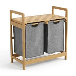 Podwójny kosz na pranie, bambusowy TELA, 70 l 1014362 Podwójny kosz na pranie, bambusowy TELA, 70 l 1014362