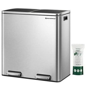 Podwójny Kosz Na Śmieci, 2 X 30 L, Dwukomorowy Kosz Kuchenny 432028 Podwójny Kosz Na Śmieci, 2 X 30 L, Dwukomorowy Kosz Kuchenny 432028