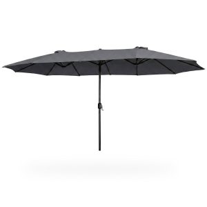 Podwójny parasol ogrodowy TILIA ciemnoszary 460x270x245 cm 301791 Podwójny parasol ogrodowy TILIA ciemnoszary 460x270x245 cm 301791