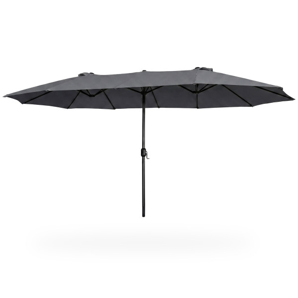 Podwójny parasol ogrodowy TILIA ciemnoszary 460x270x245 cm 301791