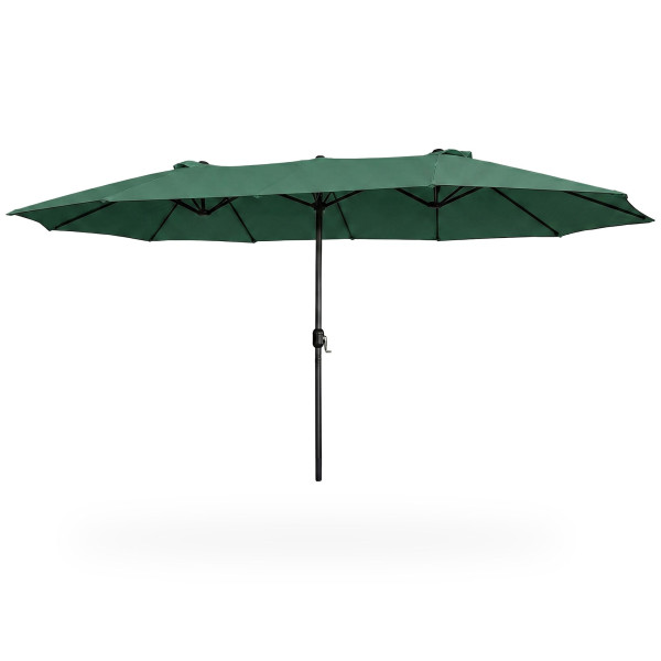 Podwójny parasol ogrodowy TILIA ciemnozielony 460x270x245cm 301785