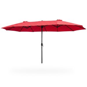 Podwójny parasol ogrodowy TILIA czerwony 460x270x245 cm 301634 Podwójny parasol ogrodowy TILIA czerwony 460x270x245 cm 301634