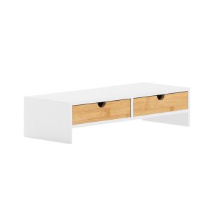 Podwyższacz monitora PC z uniwersalnymi szufladami na laptop biały 801342 Podwyższacz monitora PC z uniwersalnymi szufladami na laptop biały 801342