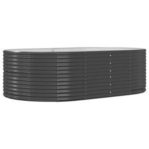 Podwyższona Donica Antracyt 212 x 140 x 68 cm Stal vidaXL 563944 Podwyższona Donica Antracyt 212 x 140 x 68 cm Stal vidaXL 563944