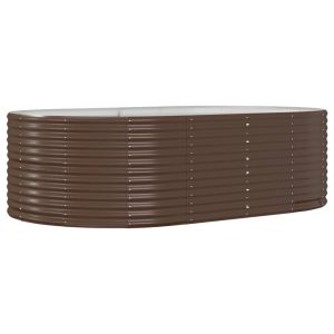 Podwyższona Donica Brąz 212 x 140 x 68 cm Stal vidaXL 564592 Podwyższona Donica Brąz 212 x 140 x 68 cm Stal vidaXL 564592