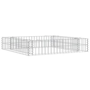 Podwyższona donica gabionowa galwanizowana stal 100x100x20 cm 943014 Podwyższona donica gabionowa galwanizowana stal 100x100x20 cm 943014