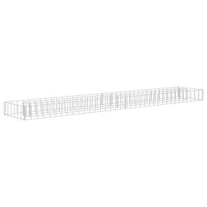 Podwyższona donica gabionowa galwanizowana stal 180x30x10 cm 944809 Podwyższona donica gabionowa galwanizowana stal 180x30x10 cm 944809