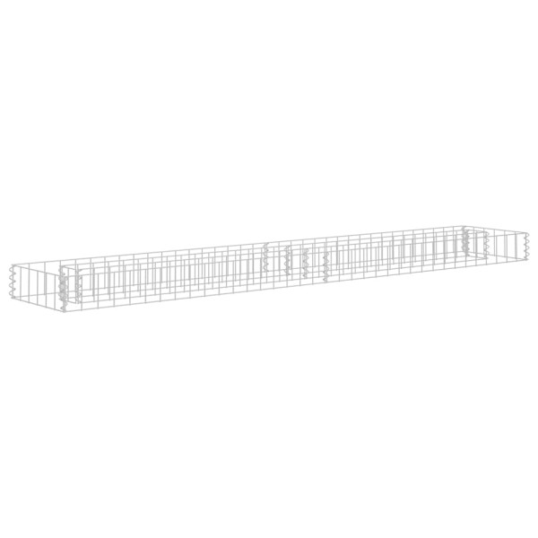 Podwyższona donica gabionowa galwanizowana stal 180x30x10 cm 944809