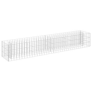 Podwyższona donica gabionowa galwanizowana stal 180x30x30 cm 944790 Podwyższona donica gabionowa galwanizowana stal 180x30x30 cm 944790
